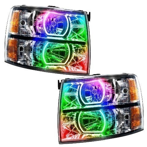 For 2007-2013 Chevrolet Silverado SMD Headlights - Square Style Oracle