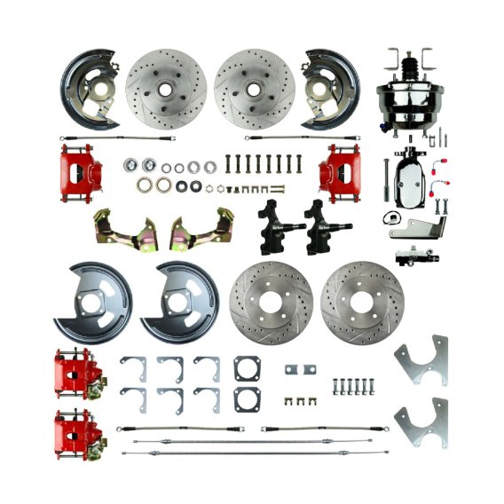 1968-1968 Chevrolet Chevy II Front and Rear Brake Conversion Kit The Right Stuff AFXDC45DZX