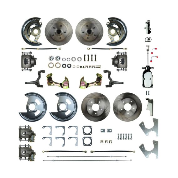 1968-1968 Chevrolet Chevy II Front and Rear Brake Conversion Kit The Right Stuff AFXSD45CX