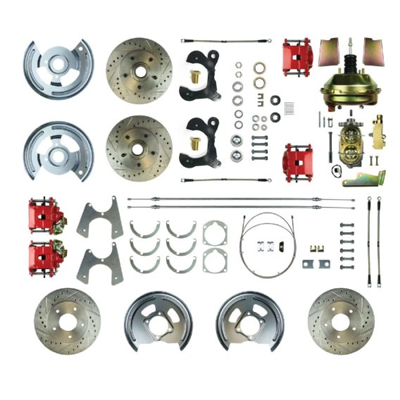 1959-1964 Chevrolet Biscayne Front and Rear Brake Conversion Kit The Right Stuff FSC594DCCZ