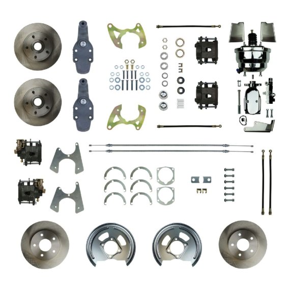 1965-1970 Chevrolet Biscayne Front and Rear Brake Conversion Kit The Right Stuff FSC654DCDX