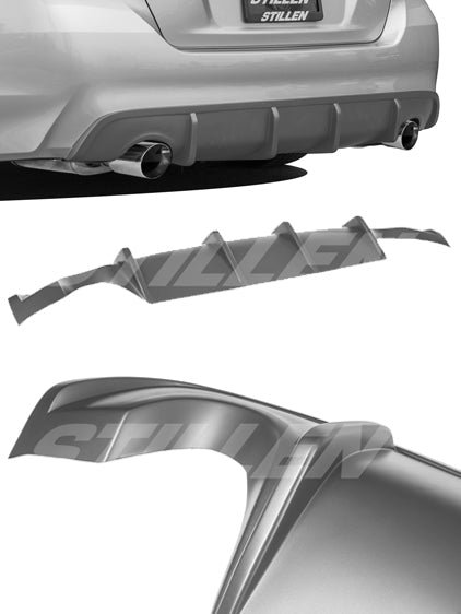 2016-2018 Nissan Altima Rear Diffuser [Unpainted] - KB13158 Stillen Exterior Styling