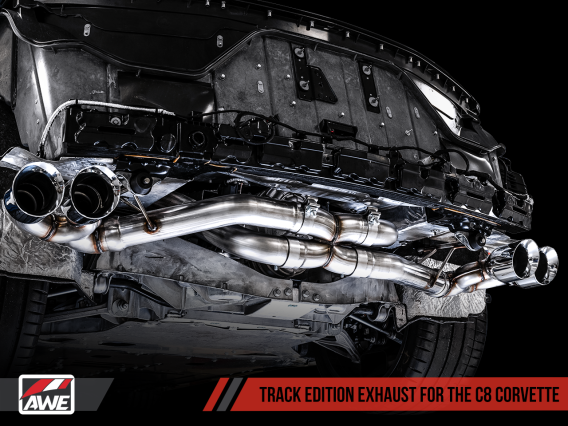 2020-2024 C8 Corvette AWE Track Edition Exhaust With Diamond Black Tips