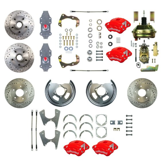 1955-1957 Chevrolet One-Fifty Series Front and Rear Brake Conversion Kit The Right Stuff FSC564DC...