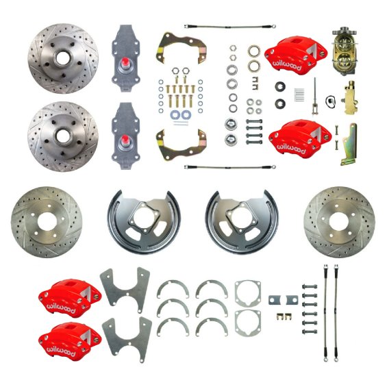 1955-1957 Chevrolet One-Fifty Series Front and Rear Brake Conversion Kit The Right Stuff FSC564SD...