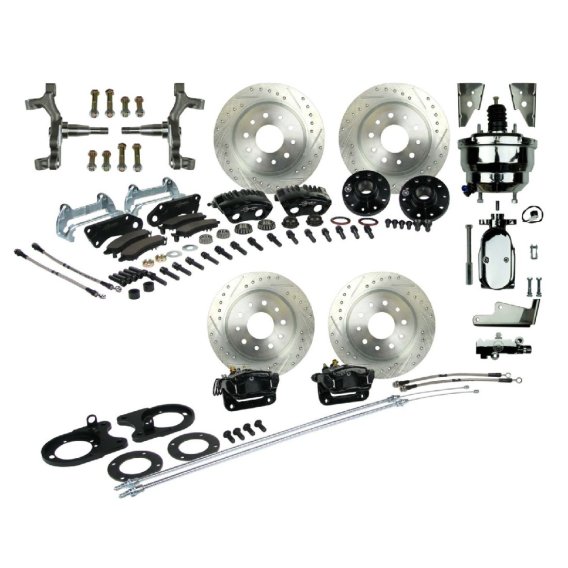 1968-1968 Chevrolet Chevy II Front and Rear Brake Conversion Kit The Right Stuff AFXDC55DSX