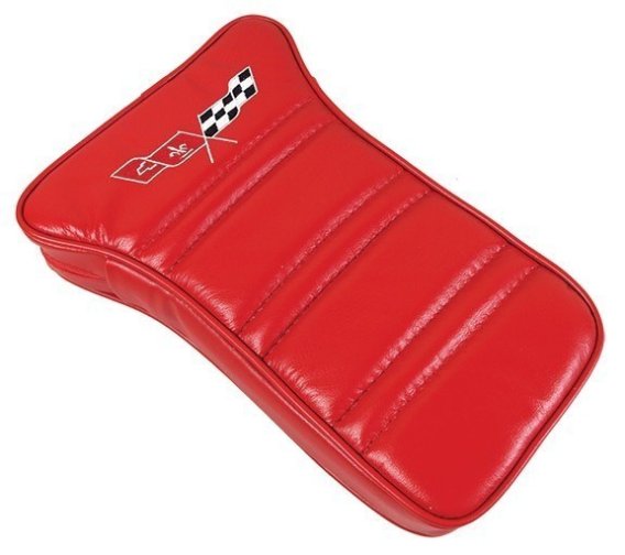 C3 1968-1978 Corvette Embroidered Center Armrests Red