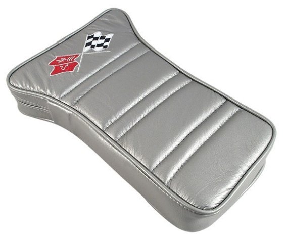 C3 1968-1978 Corvette Embroidered Center Armrests Silver