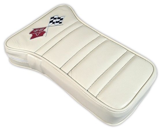 C3 1968-1978 Corvette Embroidered Center Armrests White