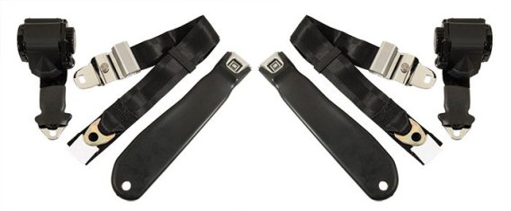 C3 1969-1973 Corvette Replacement Vertical Mount Single Retractor Seat Belts