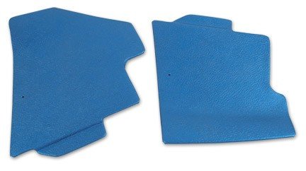 C3 1969-1976 Corvette Shift Console Side Trim Pair Bright Blue