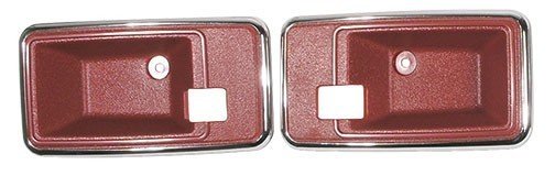 C3 1978-1982 Corvette Door Panel Latch Bezels Pair Red