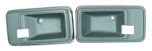 C3 1978-1982 Corvette Door Panel Latch Bezels Pair Silvergreen