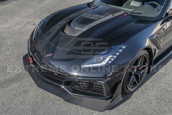 2019 C7 Corvette ZR1 Carbon Fiber Front Splitter Side Winglet Extension