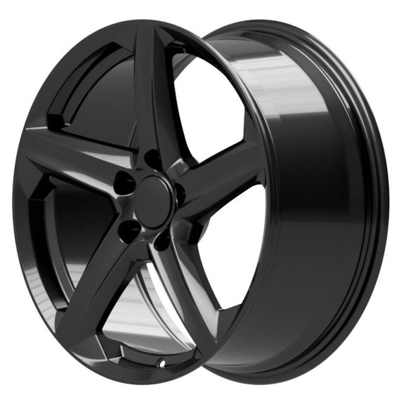 2020-2023 C8 Corvette Reproduction Replica Gloss Black 5-Spoke Rim Wheels Package