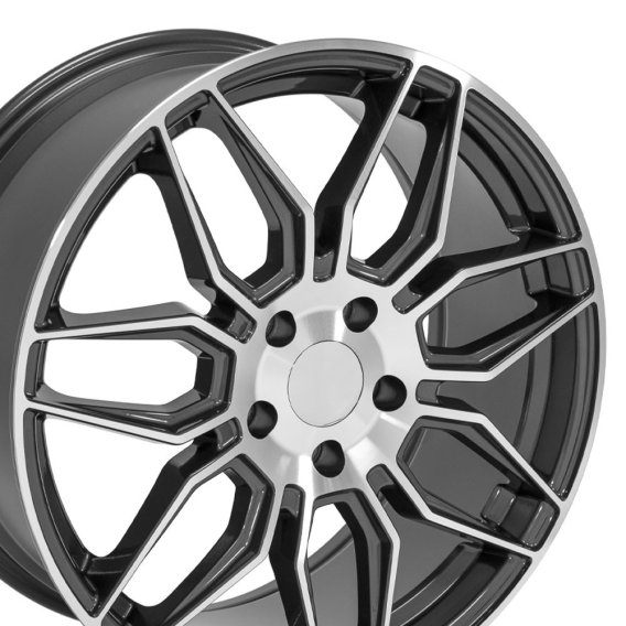 2020-2023 C8 Corvette Reproduction Replica Gunmetal Machined Rim Wheel 19x8.5