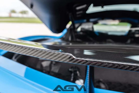 2020-2025 Corvette C8 Visible Carbon Fiber High Wing Spoiler by AGM