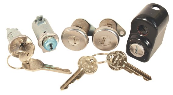 1966-1967 C2 Corvette Lock Set- Deluxe