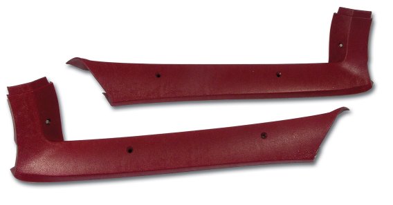 Pillar Posts- Red For 1977 Corvette