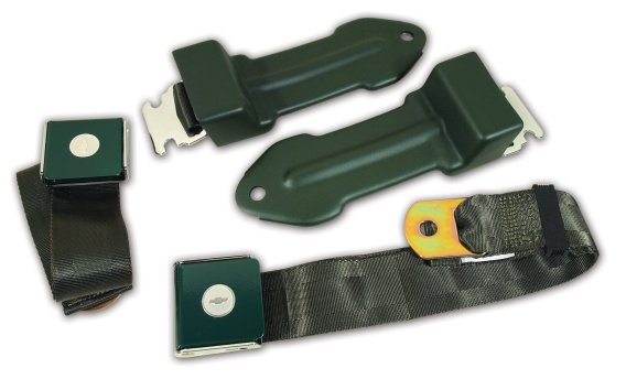 Seat Belts- Lift Latch - Green For 1965-1966 Corvette