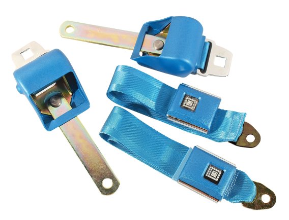 Seat Belts OE Retractable Lap Bright Blue For 1966-1967 Corvette