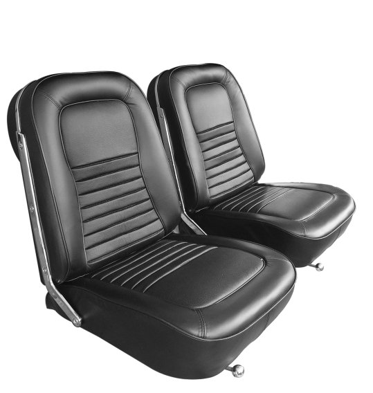 Leather Seat Covers- Black For 1967 Corvette