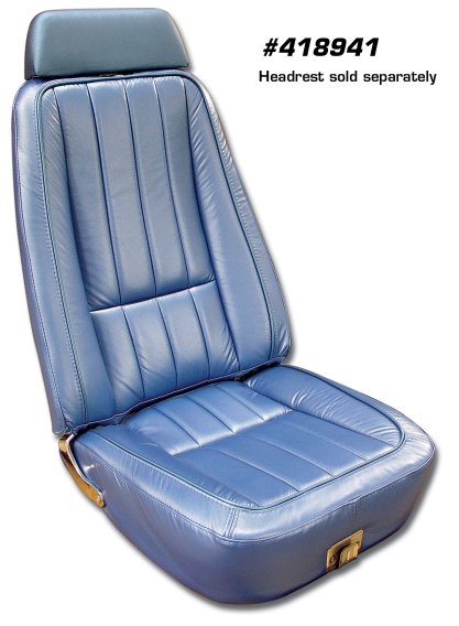 Leather Seat Covers- Bright Blue For 1969 Corvette