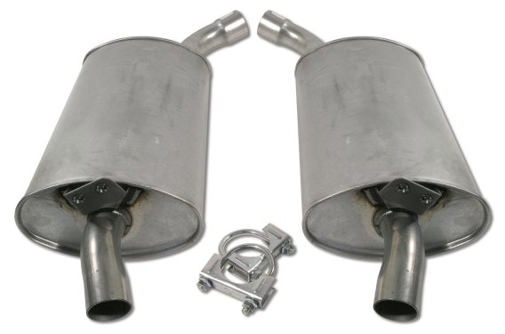 Mufflers- 2 Inch (73 Replacement) For 1968-1973 Corvette