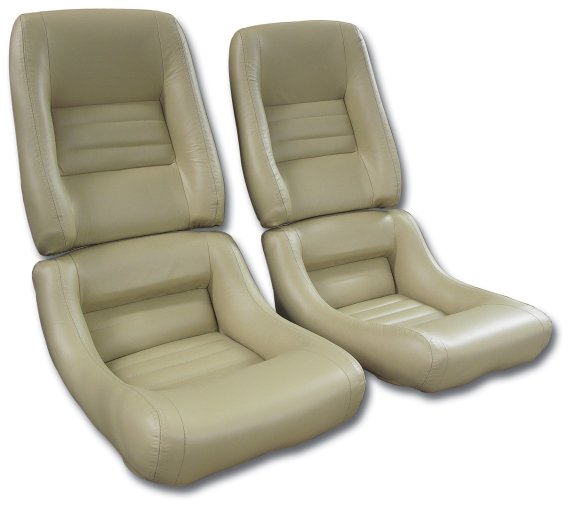 Leather Seat Covers Doeskin 100%-Leather 4" Bolster For 1979-80 Corvette