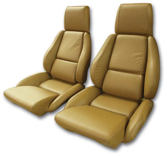 Leather Seat Covers- Saddle Standard For 1988 Corvette