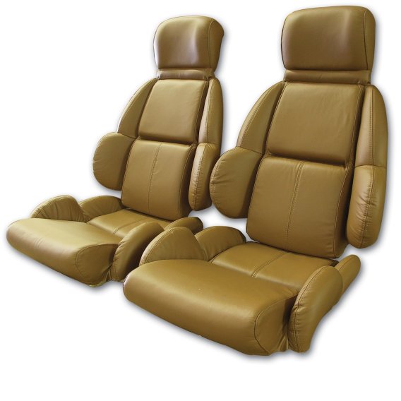 Leather Seat Covers- Saddle Standard For 1989-1991 Corvette