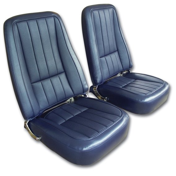 Leather-Like Vinyl Seat Covers Dark Blue For 1968 Corvette