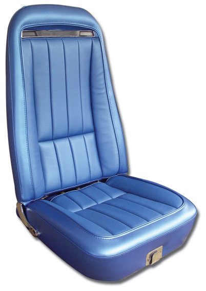 Leather-Like Vinyl Seat Covers Bright Blue For 1970 Corvette