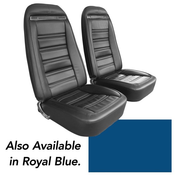 Leather-Like Vinyl Seat Covers Royal Blue For 1972 Corvette