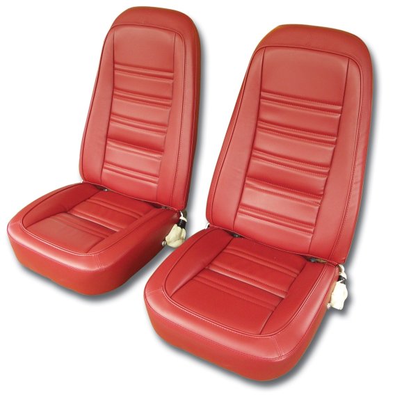 Leather-Like Vinyl Seat Covers Red For 1977-1978 Corvette