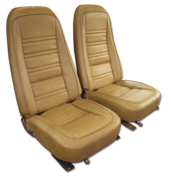 Leather-Like Vinyl Seat Covers Buckskin For 1976-1977 Corvette