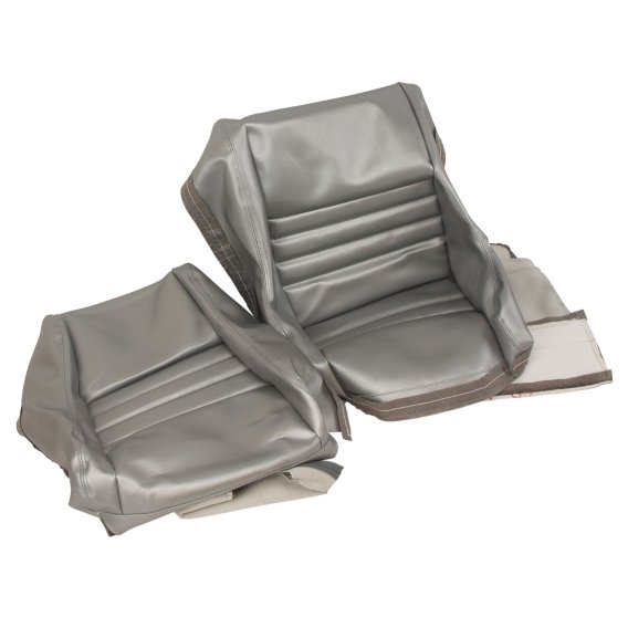 Leather-Like Vinyl Seat Covers Silver Pace 2" Bolster For 1978 Corvette