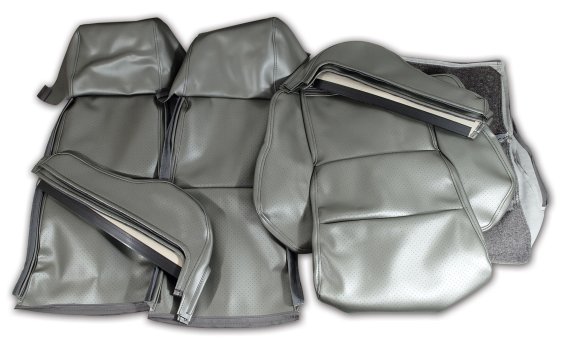 Leather-Like Vinyl Seat Covers Gray Sport For 1984-1987 Corvette