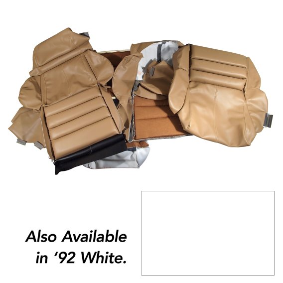 Leather-Like Vinyl Seat Covers White Sport For 1992 Corvette