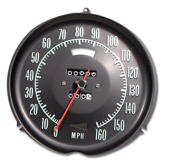 Speedometer- W/O Speed Warning For 1968 Corvette