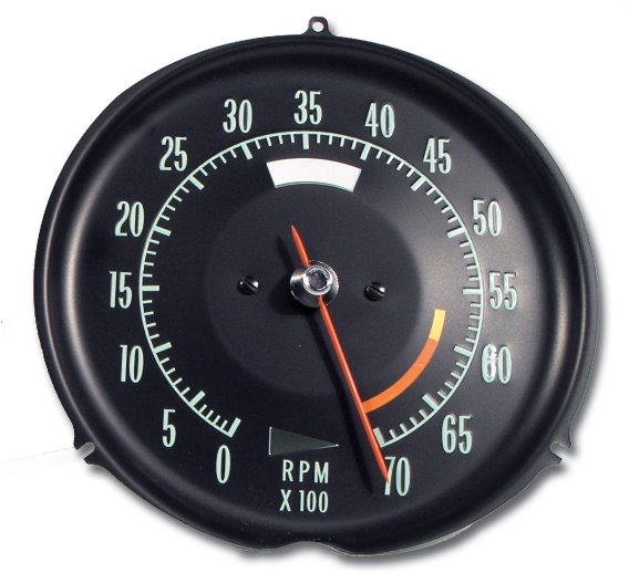 Tachometer- 6000 RPM For 1968 Corvette