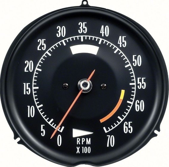 Tachometer- 6000 RPM For 1972-1974 Corvette