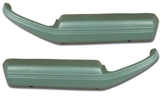 Moulded Door Panel Armrest Pair Silvergreen For 1982 Corvette