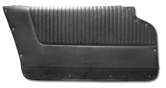 Door Panels- Black - Coupe - W/Felt For 1963-1964 Corvette