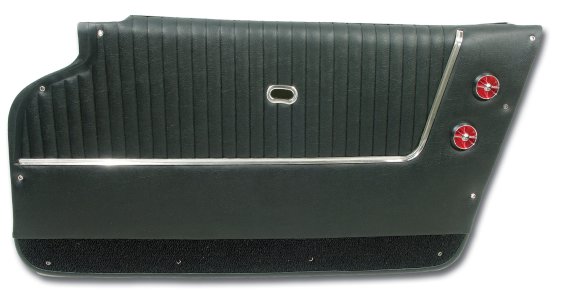 Door Panels- Black - Coupe - W/Trim For 1963-1964 Corvette