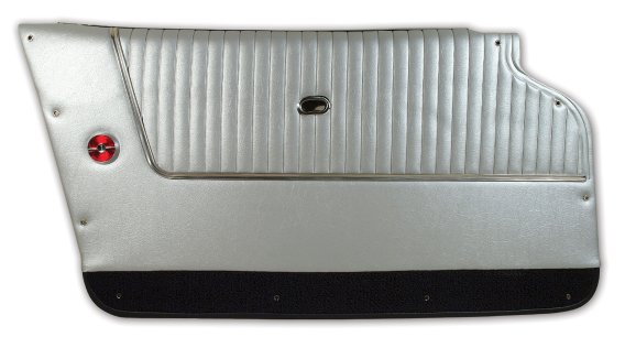 Door Panels Silver W/Black Carpet Coupe W/Trim For 1964 Corvette