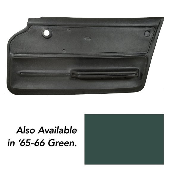 Door Panel- Green Coupe W/Felt RH For 1965-1966 Corvette