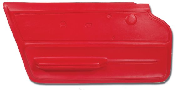 Door Panel- Red Coupe W/Felt LH For 1967 Corvette