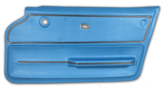 Door Panel Bright Blue Coupe W/Trim RH For 1965-1966 Corvette