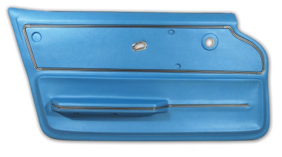 Door Panel Bright Blue Convertible W/Trim LH For 1965-1966 Corvette